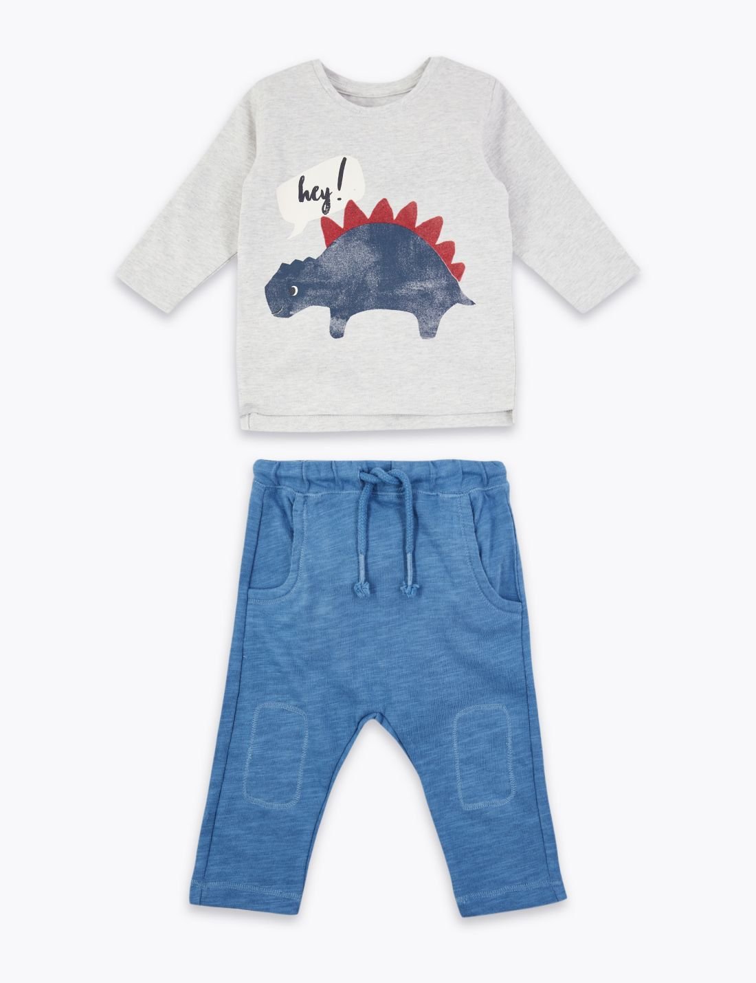 Dinozor Baskılı Sweatshirt ve Pantolon Takımı