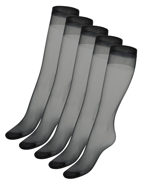 Siyah 5'li 15 Denye Mat Diz Altı Çorap