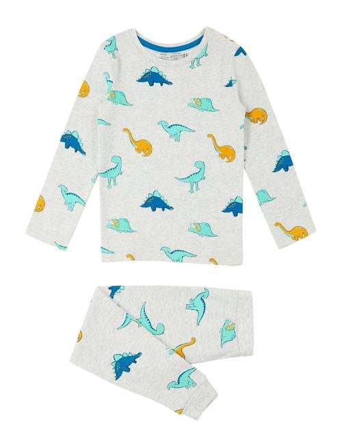 Gri Dreamskin® Dinozor Desenli  Pijama Takımı