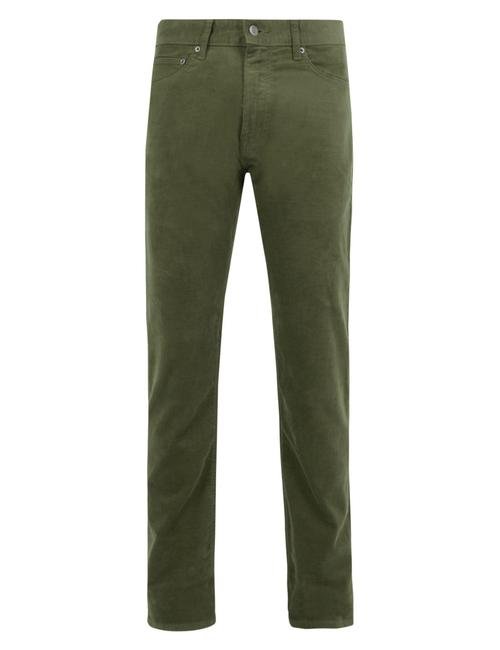 Yeşil Slim Fit 5 Cepli Kadife Pantolon