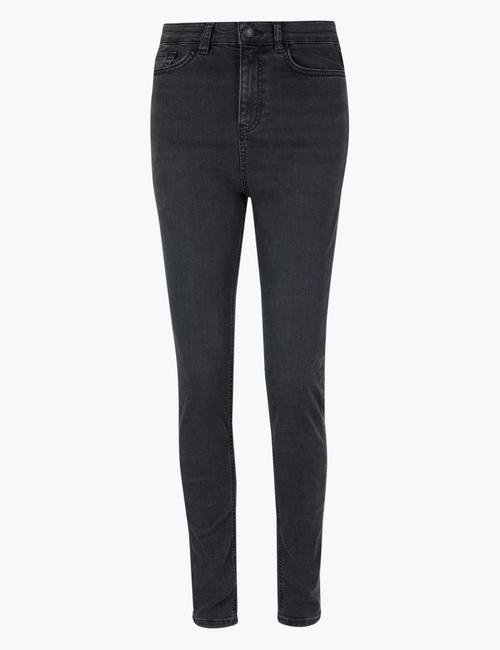 Siyah Tencel™ Yüksek Belli Skinny Jean