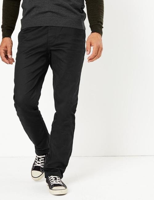 Siyah Blue Harbour Premium Regular Fit Chino Pantolon