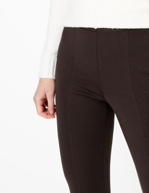 Kahverengi Pull-On Tregging Pantolon