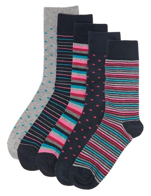 Pembe 5'li Cool & Fresh™ Desenli Çorap Seti