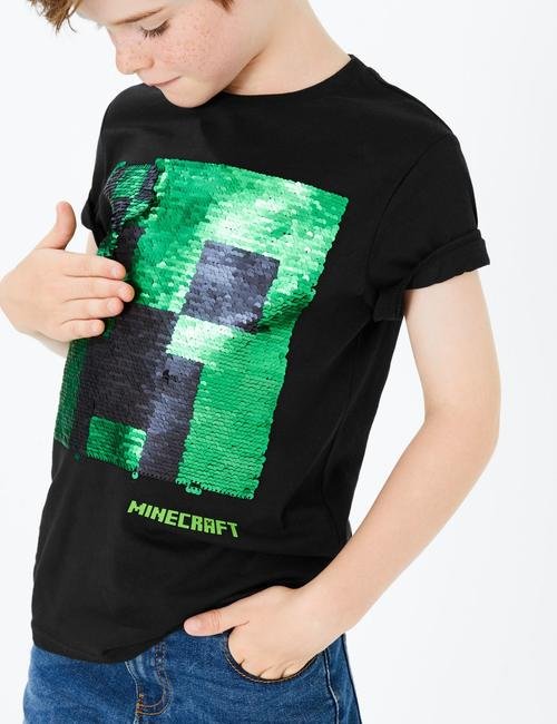 Multi Renk Minecraft™ Pullu T-Shirt