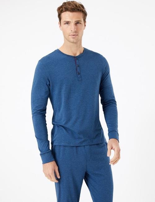 Mavi Flexifit™ Pamuklu Pijama Üstü