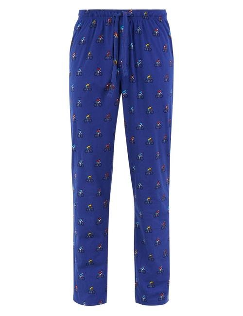 Mavi Desenli Pijama Altı