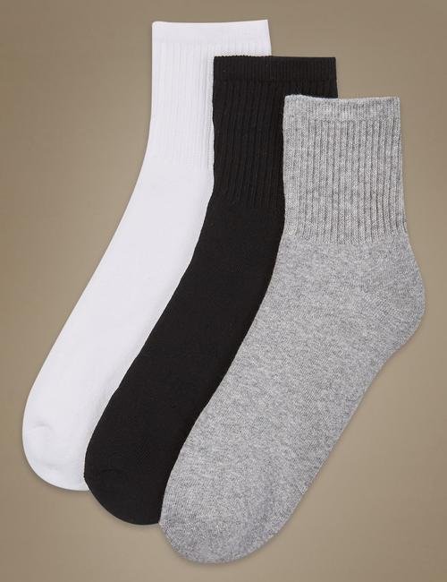 Siyah 3'lü Pamuklu Çorap Seti