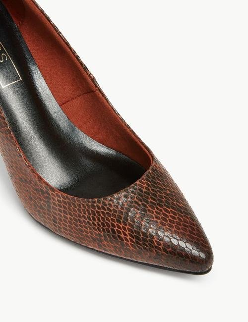 Kahverengi Stiletto Topuklu Ayakkabı