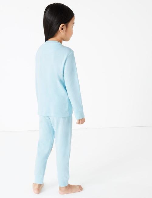 Mavi 2'li Renkli Pijama Seti