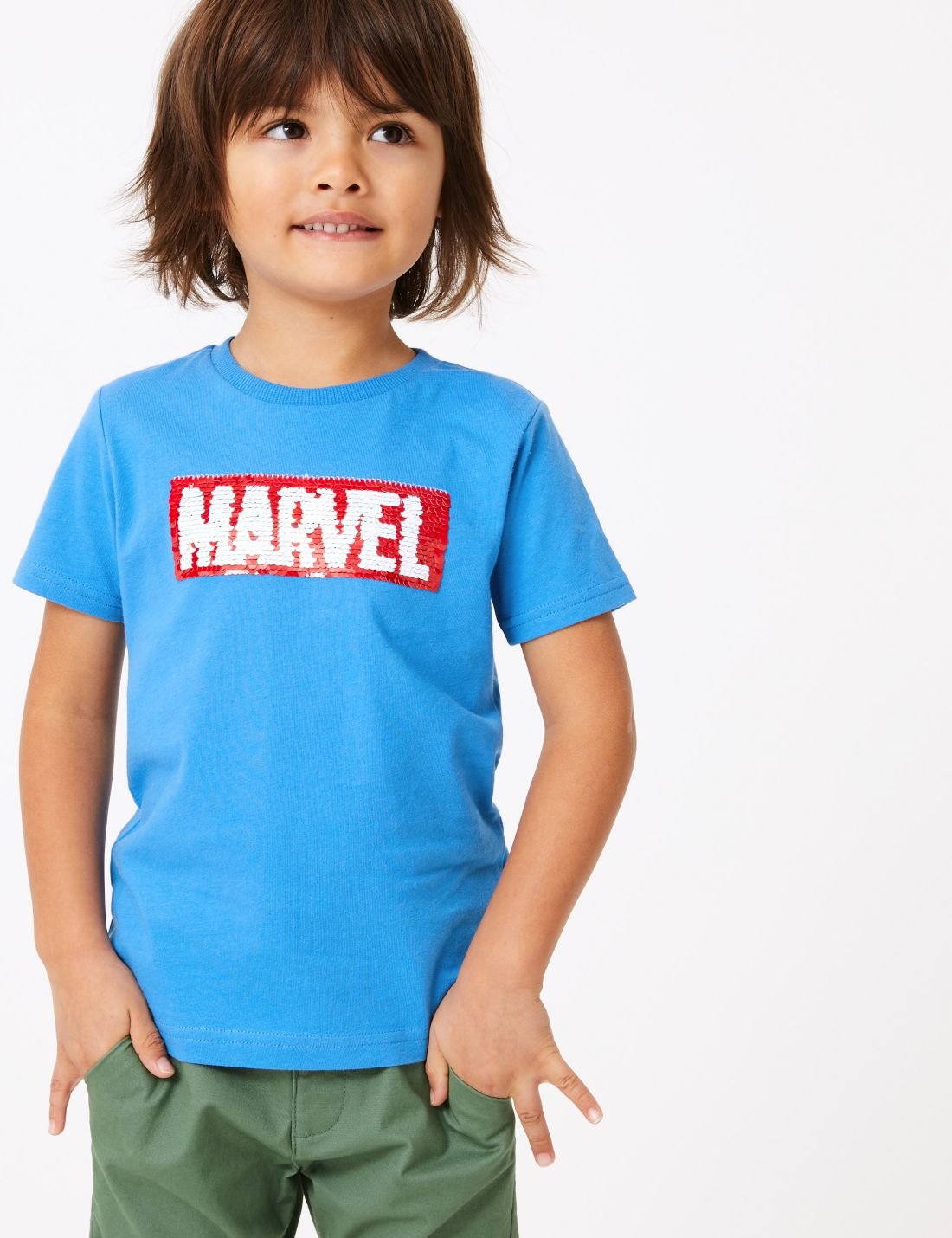 Marvel™ Pullu İşlemeli T-Shirt