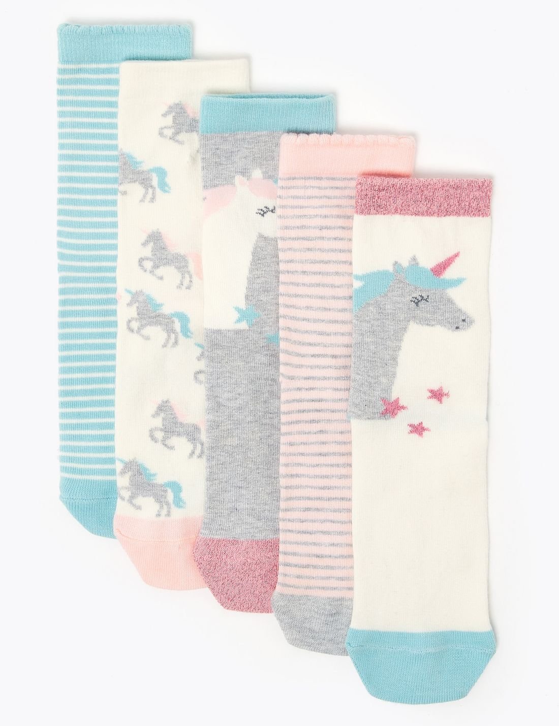 5'li Unicorn Desenli Çorap Seti