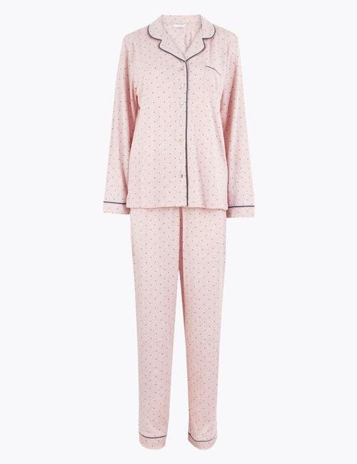 Pembe Cool Comfort™ Puantiyeli Pijama Takımı
