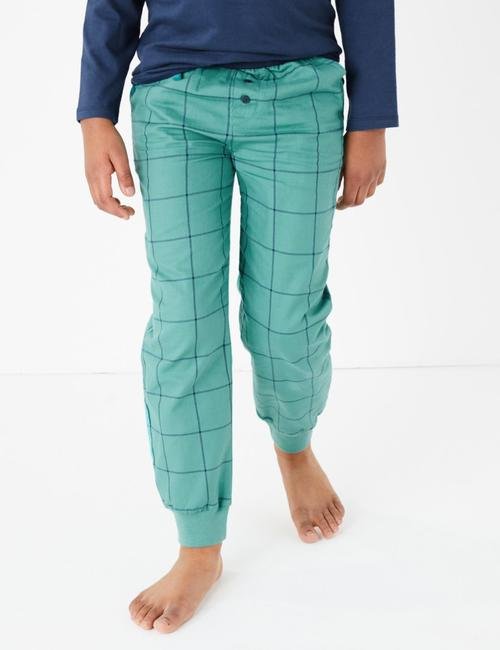 Yeşil 2'li Desenli Pijama Seti