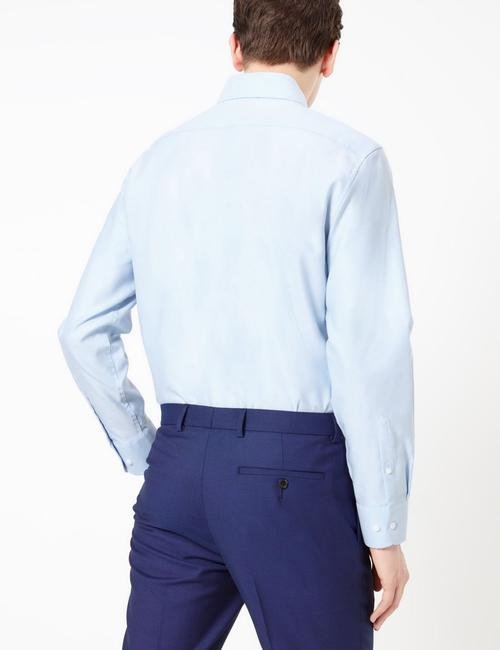 Mavi Saf Pamuklu Tailored Fit Oxford Gömlek