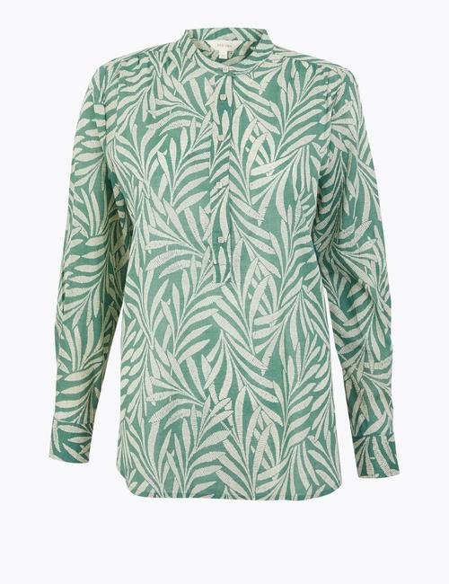 Yeşil Desenli Bluz