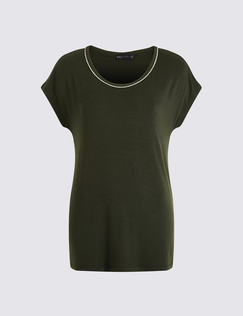 Yeşil Kısa Kollu T-Shirt