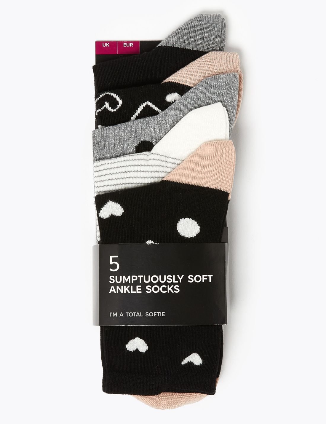 5'li Sumptuously Soft Ankle Çorap Seti