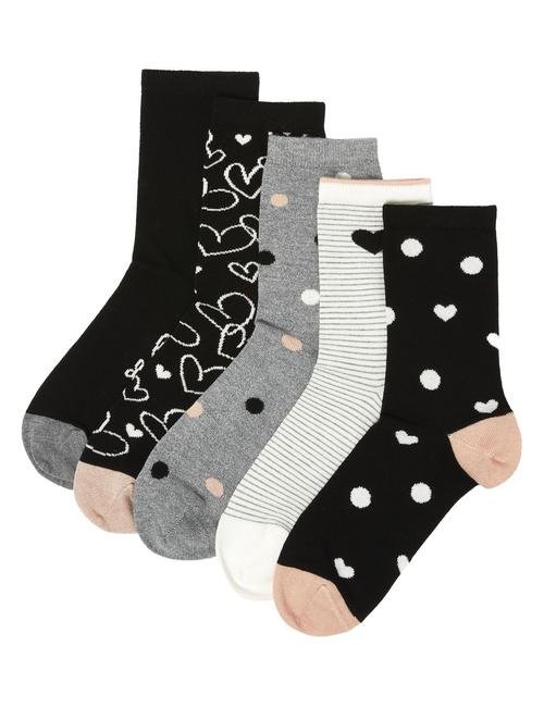 Siyah 5'li Sumptuously Soft Ankle Çorap Seti