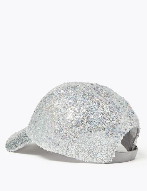 Gümüş Pullu Beyzbol Şapkası