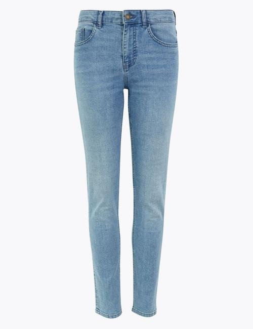 Mavi Orta Belli Slim Leg Jean Pantolon