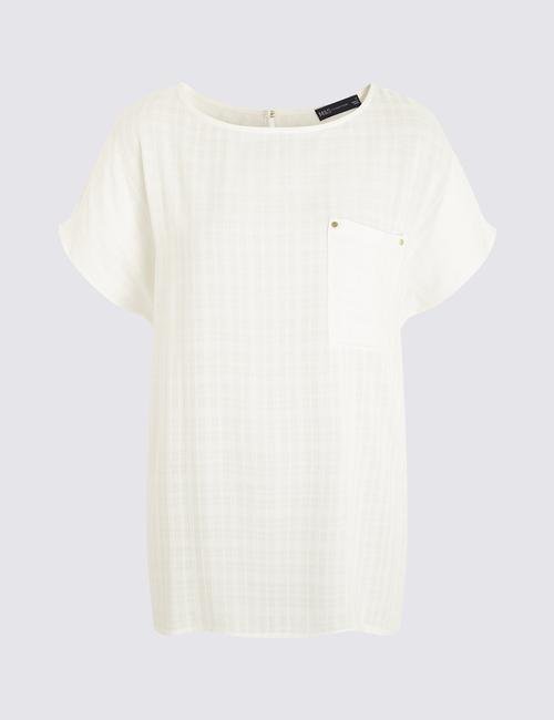 Beyaz Kısa Kollu T-Shirt