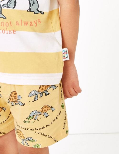 Sarı Roald Dahl™ & NHM™ Kaplumbağa Pijama Takımı