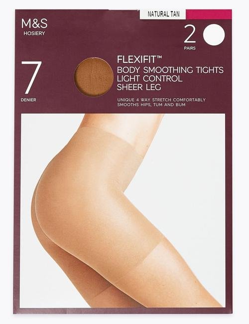 Bej 2'li Flexifit™ 7 Denye Külotlu Çorap Seti