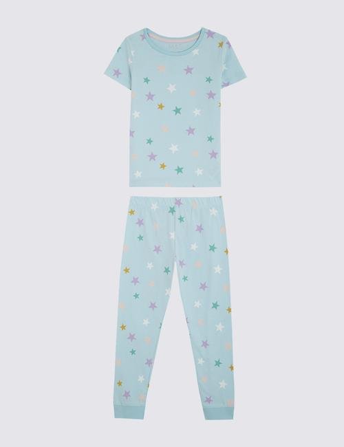 Multi Renk 3'lü Gökkuşağı Desenli Pijama Seti