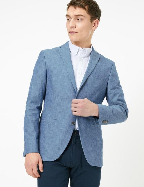 Mavi Slim Fit Şambre Ceket