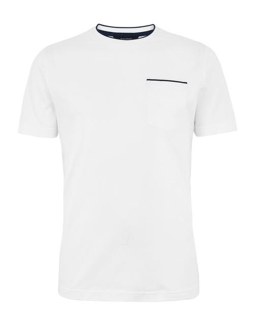 Beyaz Luxury Supima® Yuvarlak Yakalı T-Shirt