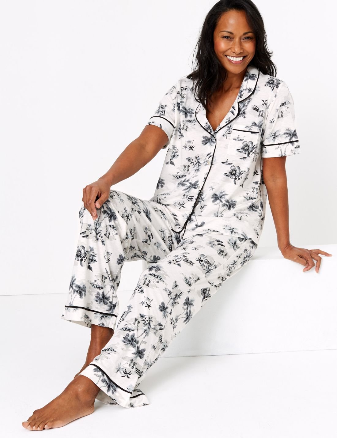 Cool Comfort™ Çiçek Desenli Pijama Takımı