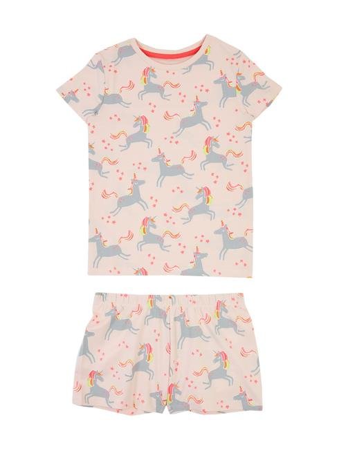Pembe Unicorn Desenli Pijama Takımı