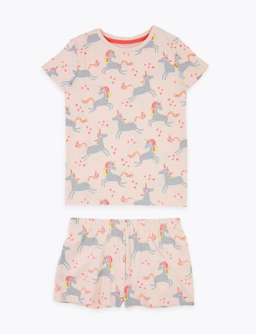 Pembe Unicorn Desenli Pijama Takımı