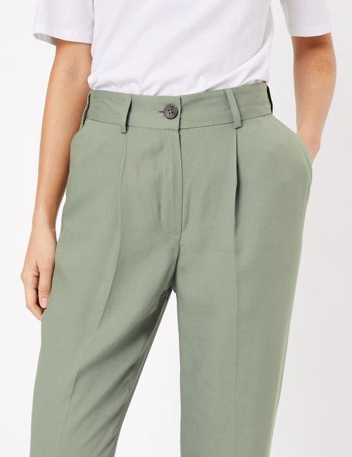 Yeşil 7/8 Tapered Crop Pantolon