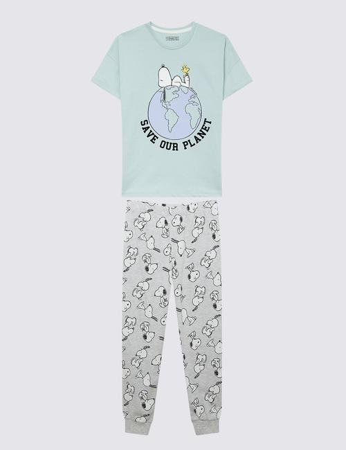 Mavi Snoopy™ Pijama Takımı