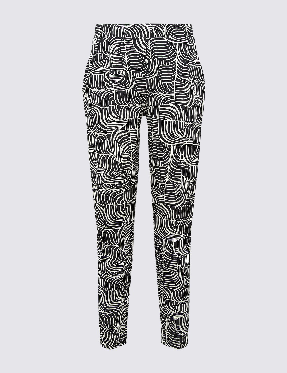 Zebra Desenli Tapered Pantolon