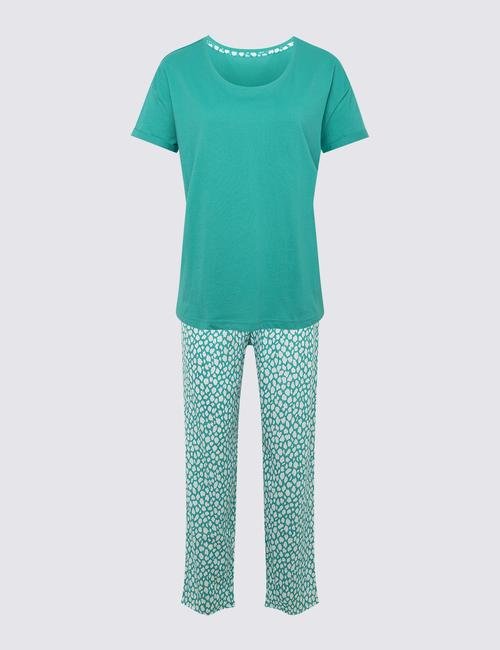 Mavi Kısa Kollu Pijama Takımı