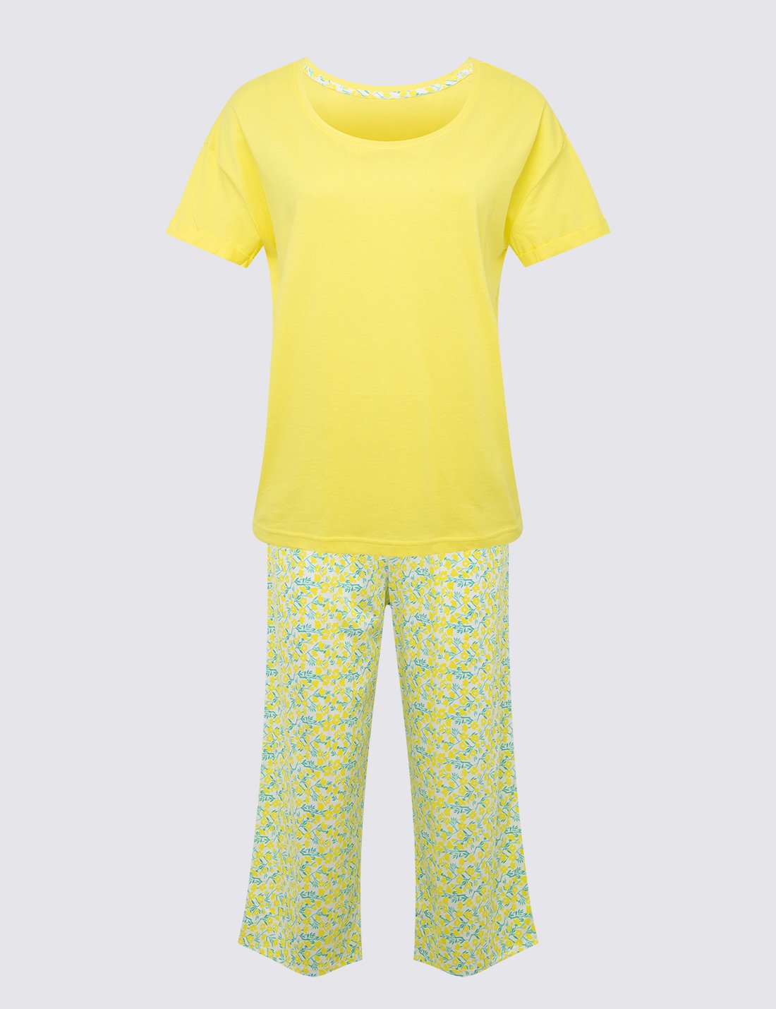 Kısa Kollu Crop Pijama Takımı