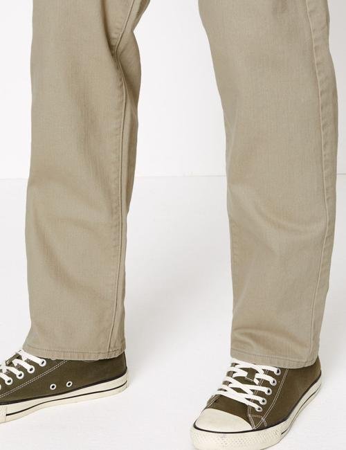 Bej Regular Fit Streç Jean Pantolon (Stormwear™ Teknolojisi ile)