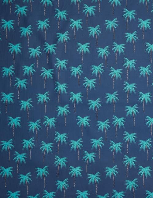 Yeşil Palmiye Desenli Mikrofiber Plaj Havlusu
