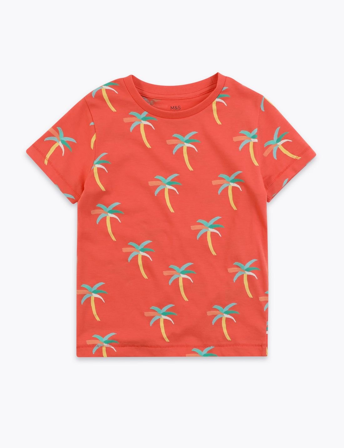 Palmiye Ağacı Desenli T-Shirt