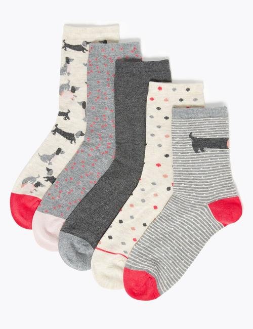 Bej 5'li Sumptuously Soft™ Soket Çorap Seti