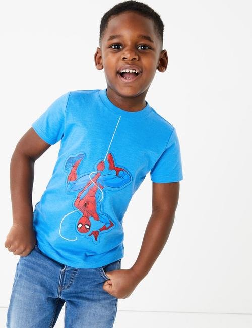 Mavi Spider-Man™ Kısa Kollu T-Shirt