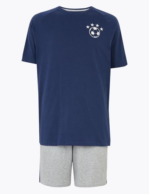 Lacivert Futbol Pijama Takımı