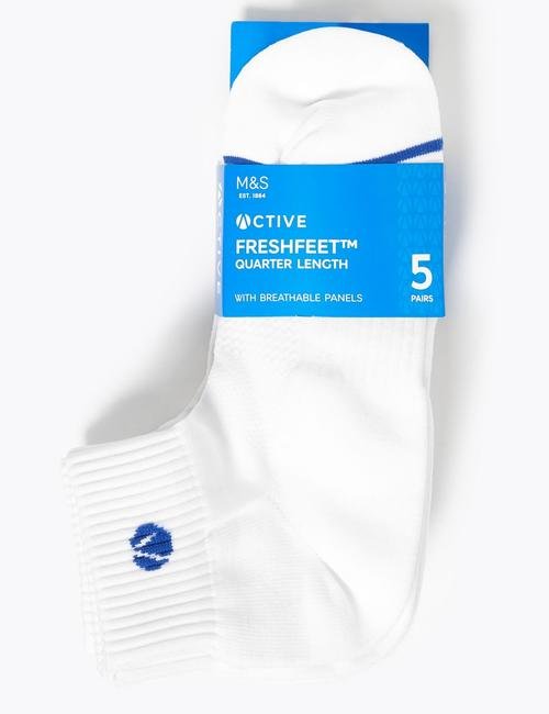 Beyaz 5'li Freshfeet™ Çorap Seti
