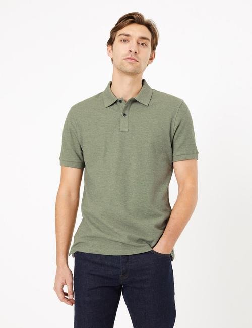 Yeşil Polo Yaka Kısa Kollu T-Shirt