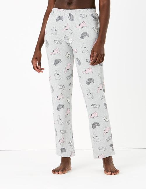 Pembe Kedi Desenli Pijama Takımı