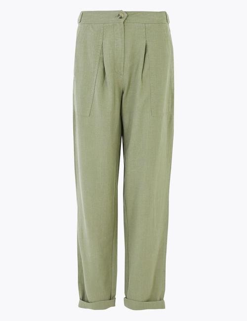 Yeşil Tencel™ Kargo Ankle Grazer Pantolon