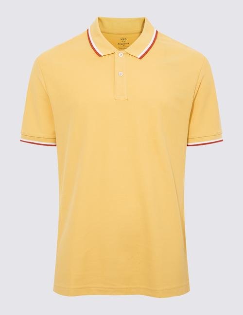 Sarı Kısa Kollu Polo Yaka T-Shirt